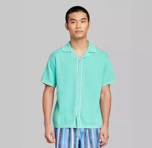 Men's Short Sleeve Polo Shirt - Original Use Turquoise Green S